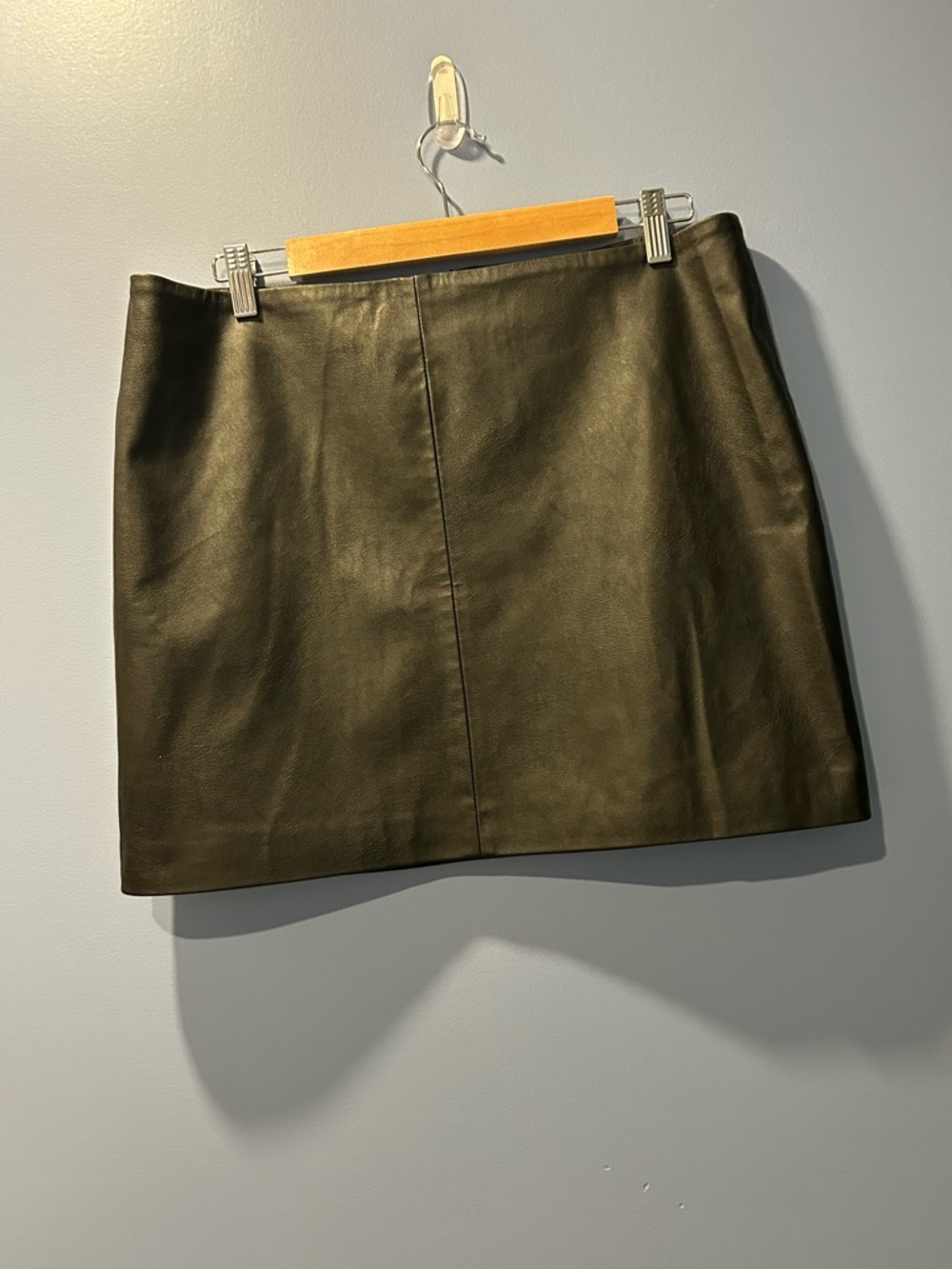 H&M Black Faux Leather Mini Skirt